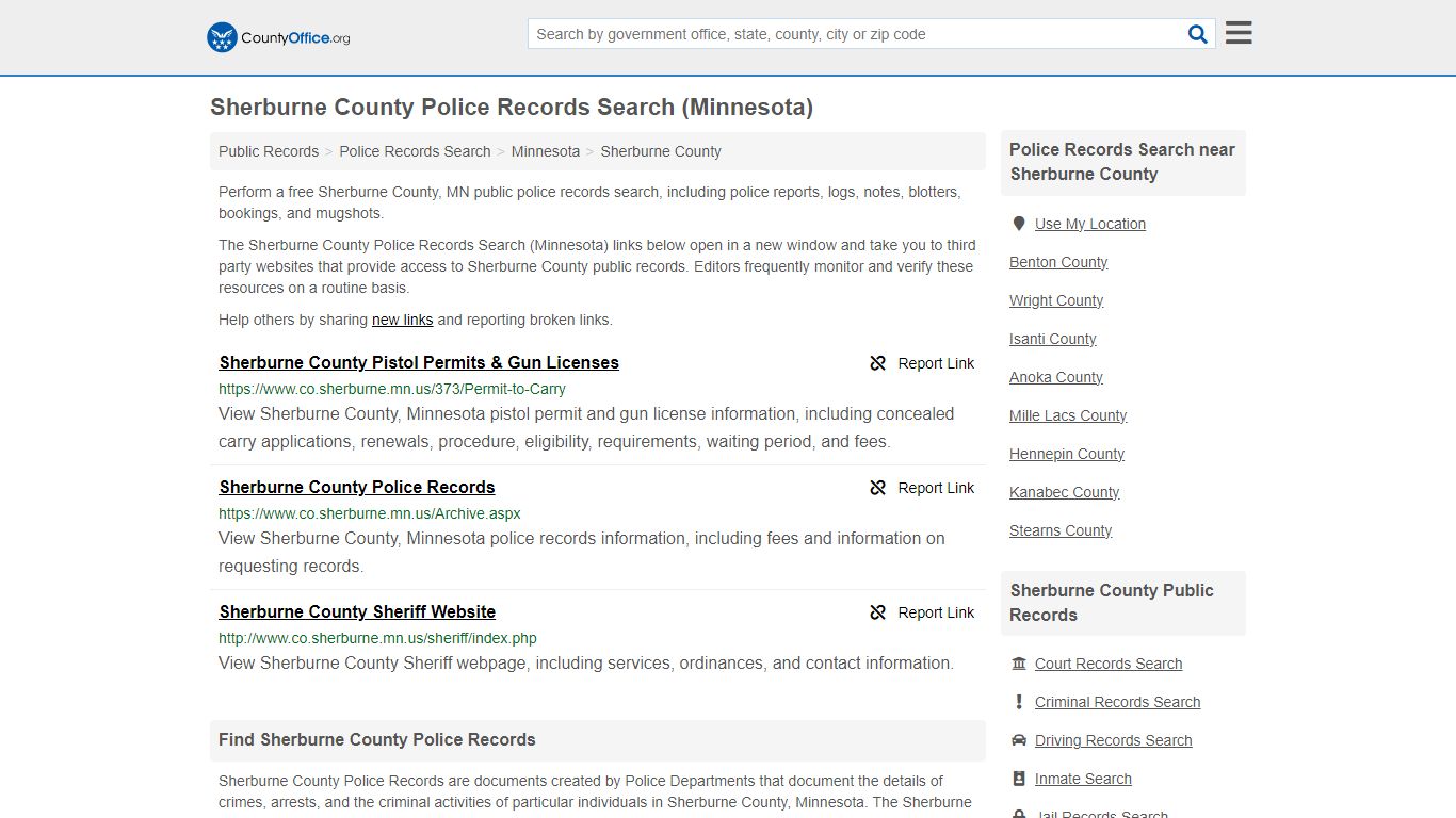 Police Records Search - Sherburne County, MN (Accidents & Arrest Records)